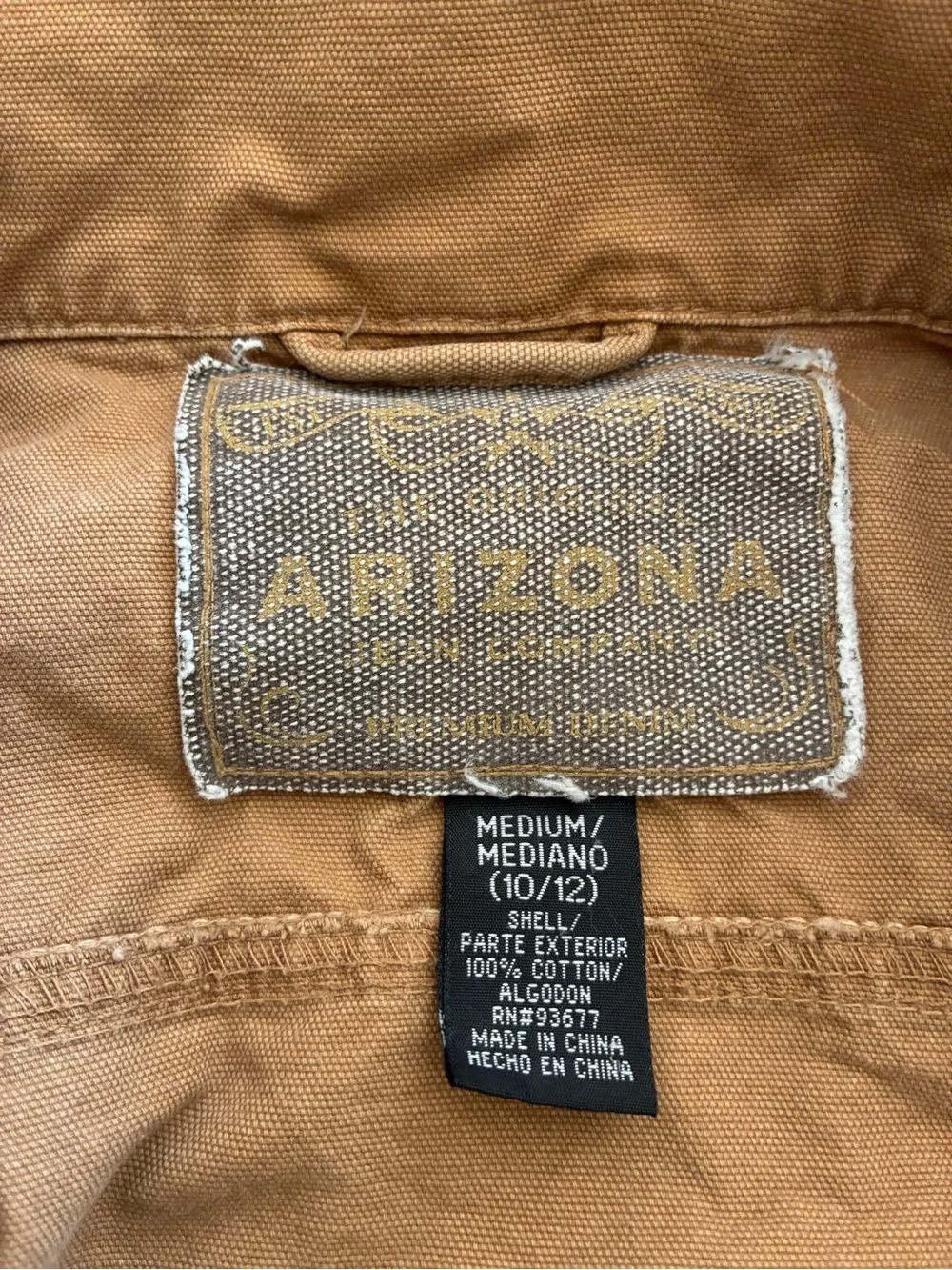 Arizona Brown canvas Jacket size 10-12